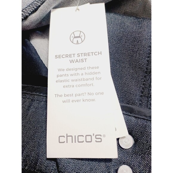 Chico's Women's Secret Stretch Straight Leg Crop Pants Size 14 - Picture 10 of 10